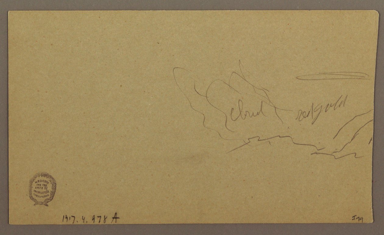 Desenho, Paisagem; Verso: Céu, agosto de 1865 de Frederic Edwin Church