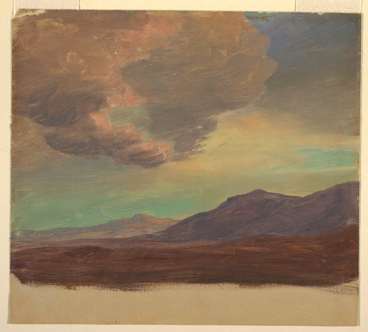 Desenho, Paisagem, perto de Palastine ou da Síria, 1868 de Frederic Edwin Church