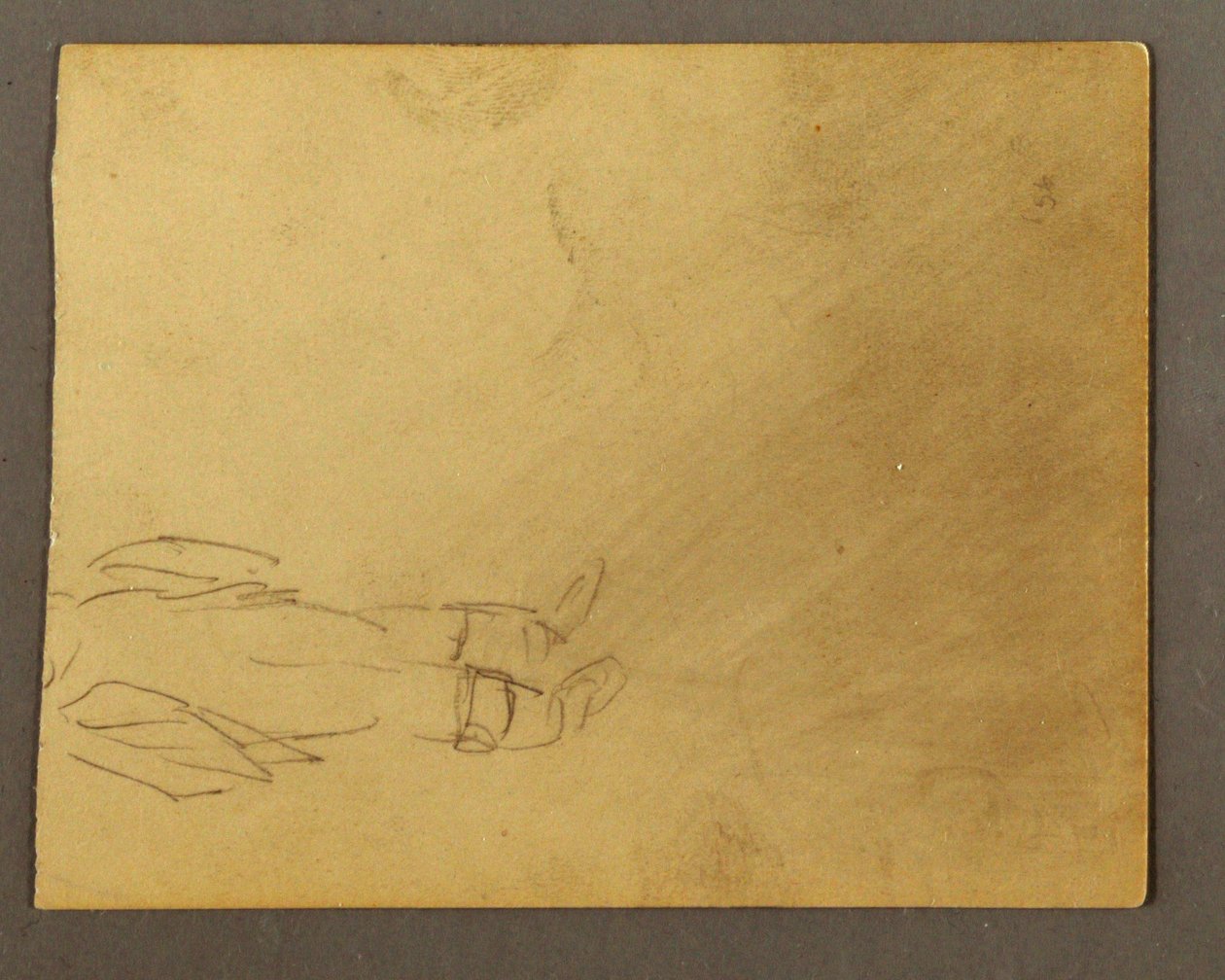 Desenho, parte inferior de uma figura de pé, possivelmente 1868-69 de Frederic Edwin Church
