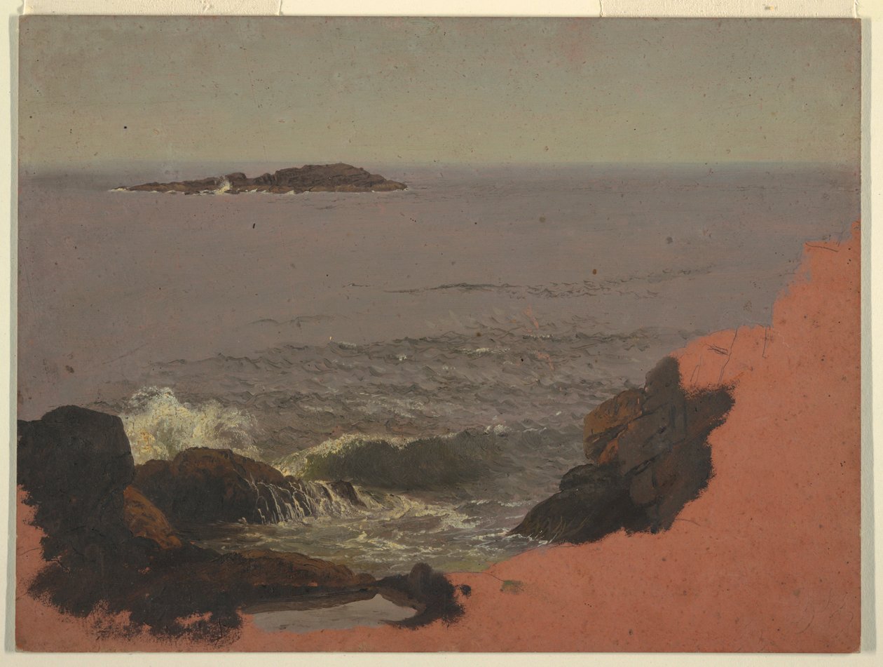 Desenho, Costa do Maine, 1845-48 de Frederic Edwin Church