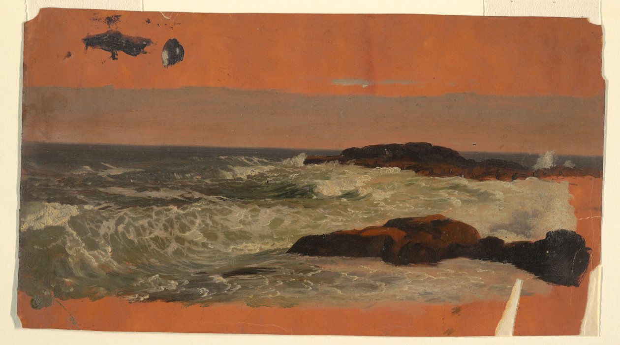 Desenho, Costa do Maine, surf, ca. 1850 de Frederic Edwin Church
