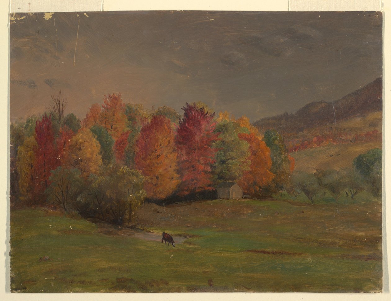 Desenho, costa marítima do Maine ou Canadá, ca. 1845 de Frederic Edwin Church