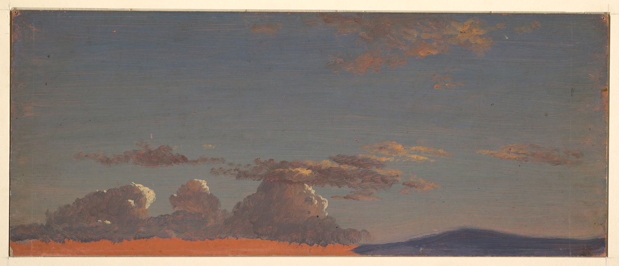 Desenho, Maine  estudo do céu, ca. 1868-69 de Frederic Edwin Church