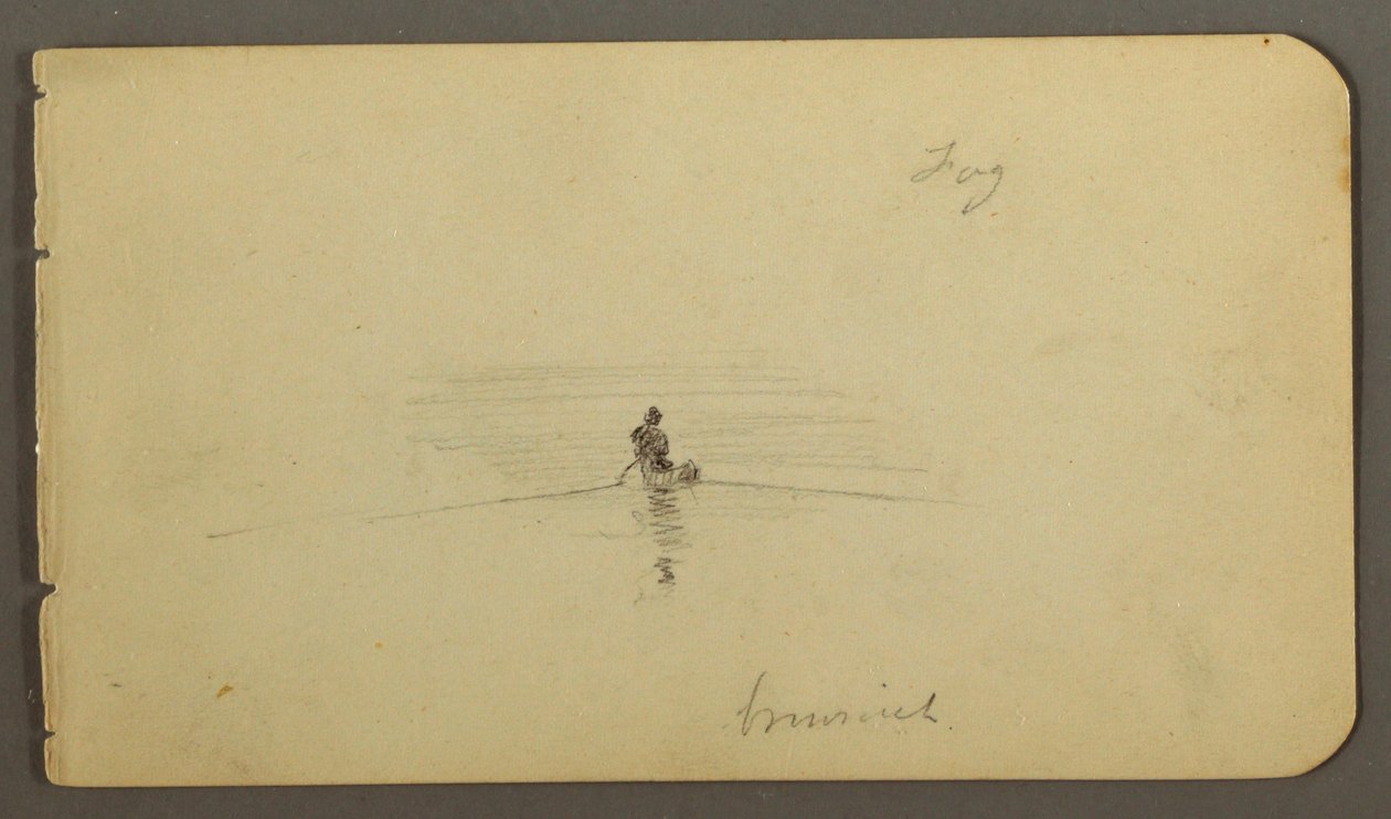 Desenho, Homem em canoa, possivelmente 1878 de Frederic Edwin Church