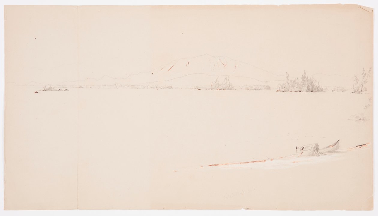 Desenho, Lago Millinocket, Maine, setembro de 1878 de Frederic Edwin Church