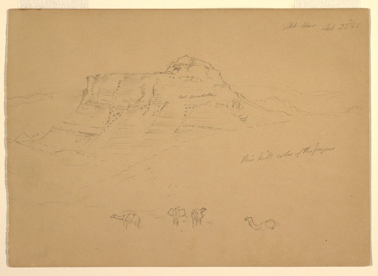 Desenho, Mount Hor, 23 de fevereiro de 1868 de Frederic Edwin Church