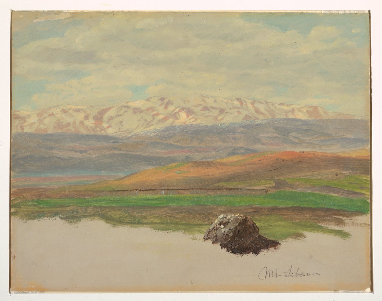 Desenho, Monte Líbano, maio de 1868 de Frederic Edwin Church