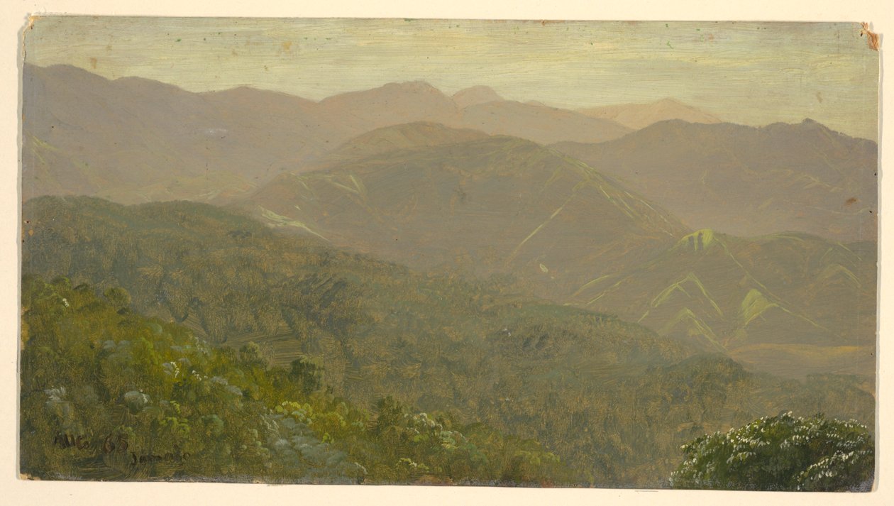 Desenho, Paisagem de montanha, agosto de 1865 de Frederic Edwin Church