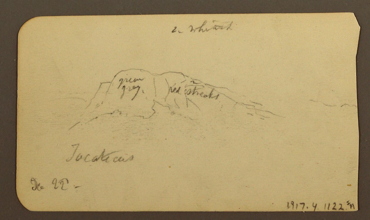 Desenho, Paisagens de montanha; Verso: Flanco de montanha, Tocatecas, 22 de dezembro de 1884 de Frederic Edwin Church