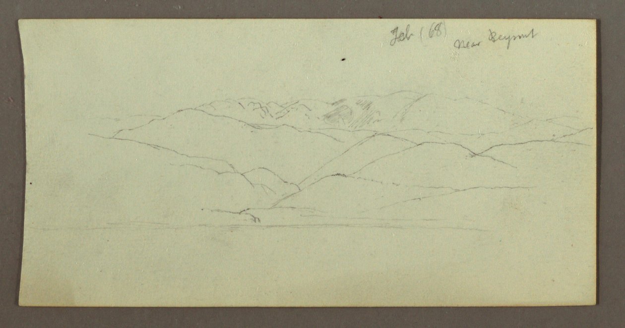 Desenho, Cordilheira, fevereiro de 1868 de Frederic Edwin Church