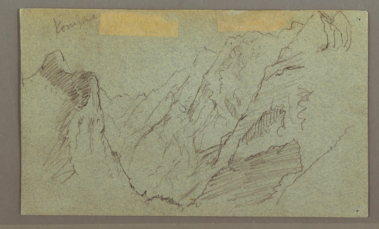 Desenho, Vale da Montanha, possivelmente 1868 de Frederic Edwin Church