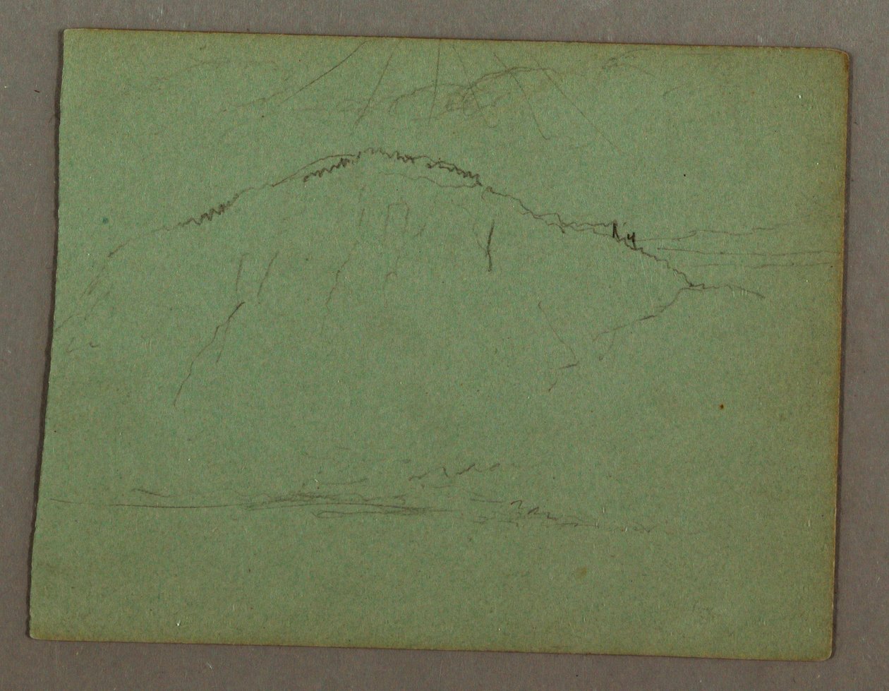 Desenho, Montanha à beira-mar, possivelmente 1856 de Frederic Edwin Church