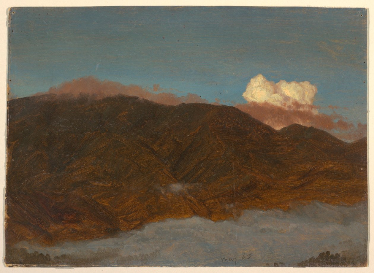 Desenho, Paisagem montanhosa, maio de 1865 de Frederic Edwin Church