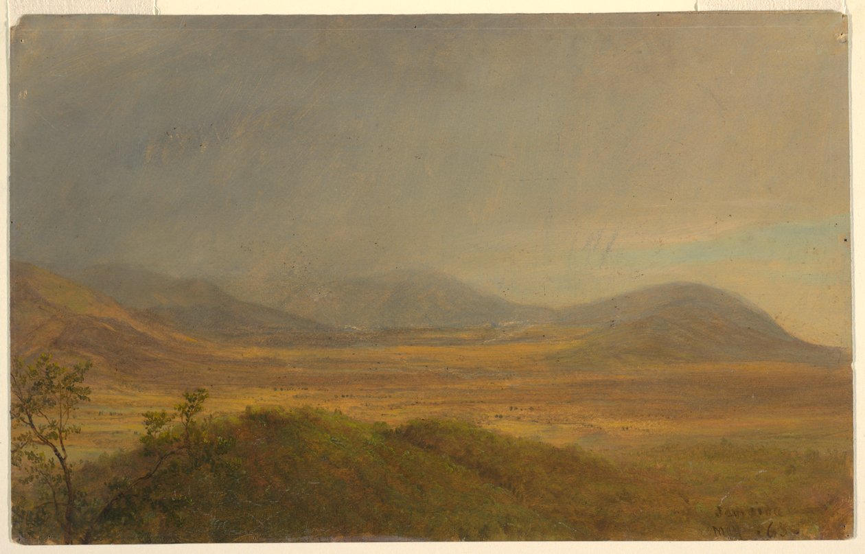 Desenho, Paisagem montanhosa, maio de 1865 de Frederic Edwin Church