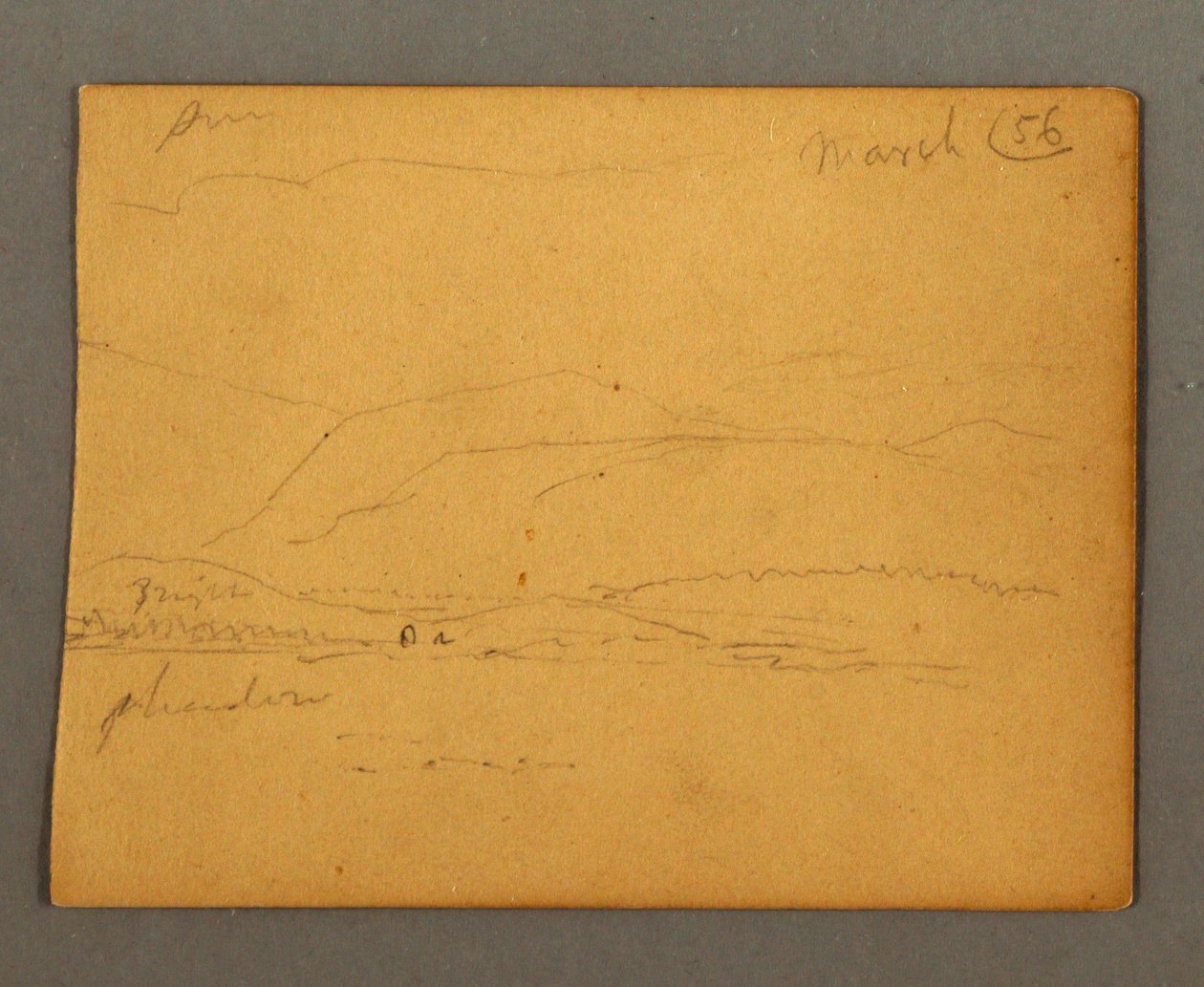 Desenho, Montanhas, março de 1856 de Frederic Edwin Church