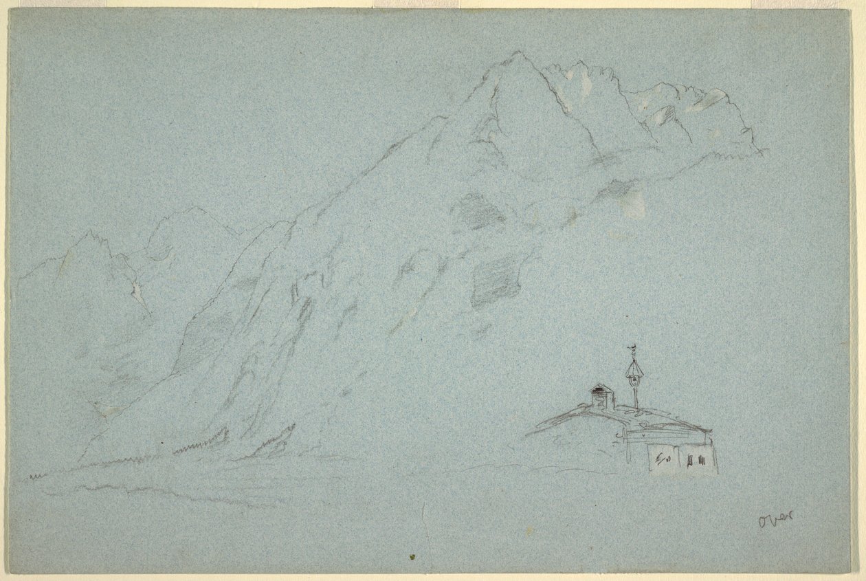 Desenho, Montanhas perto de Abtenau. Salzkammergut, 5 de agosto de 1868 de Frederic Edwin Church