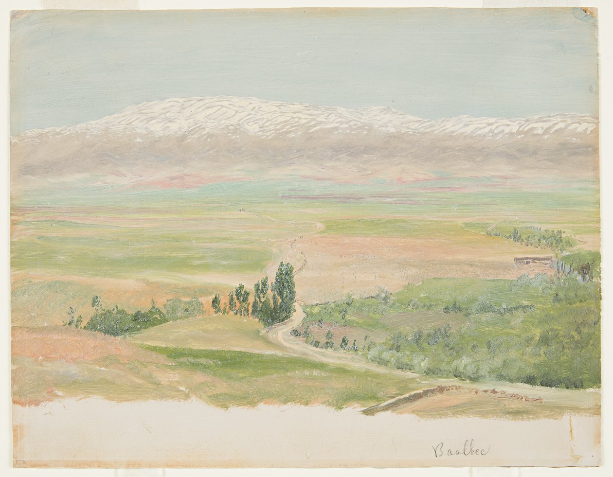 Desenho, Montanhas perto de Baalbec, maio de 1868 de Frederic Edwin Church