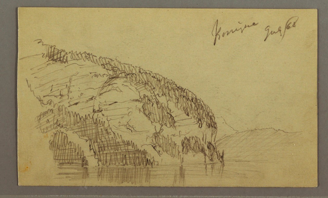 Desenho, Mountainside, julho de 1868 de Frederic Edwin Church