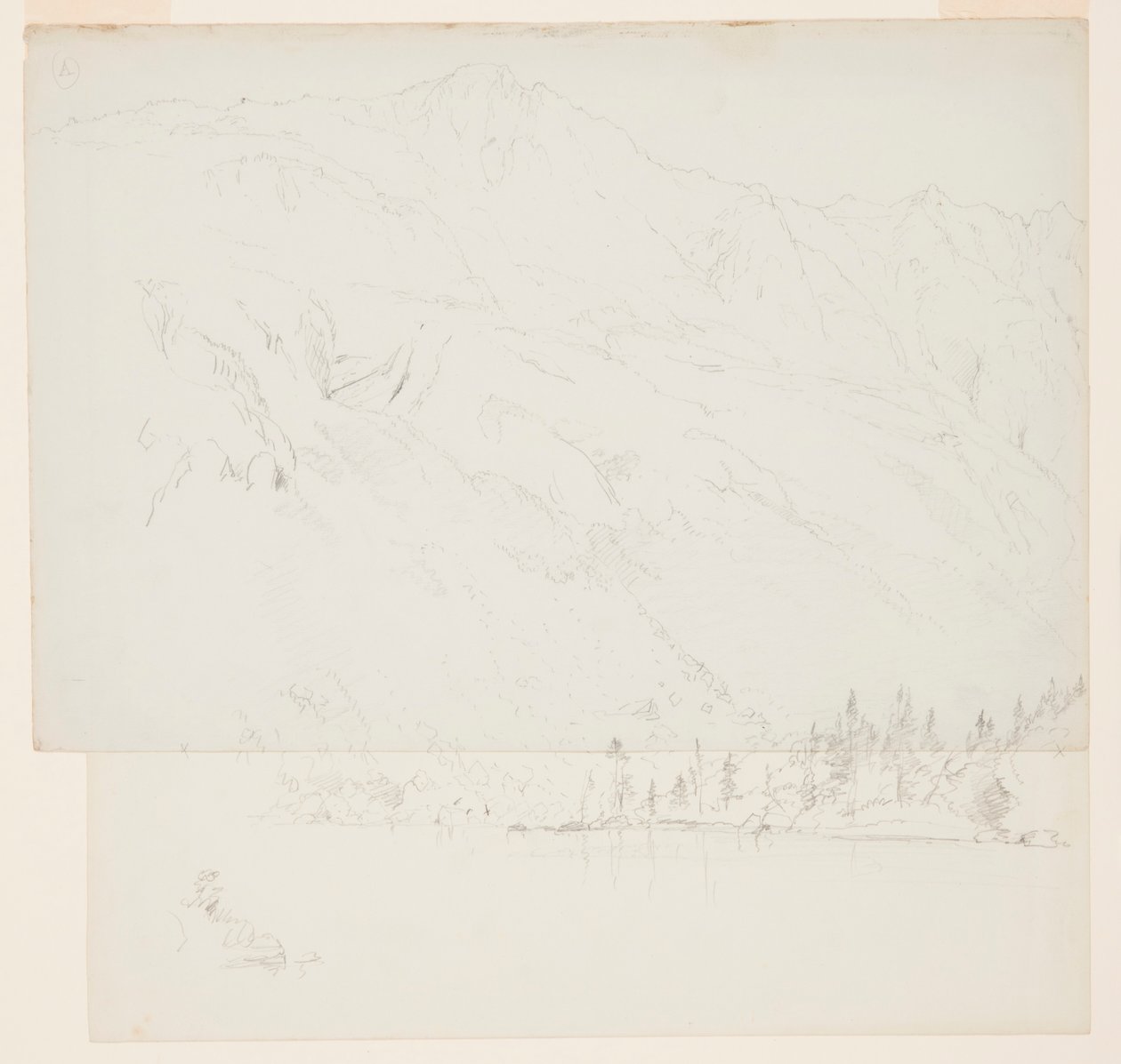 Desenho, Mt. Katahdin, Maine, 1870-78 de Frederic Edwin Church