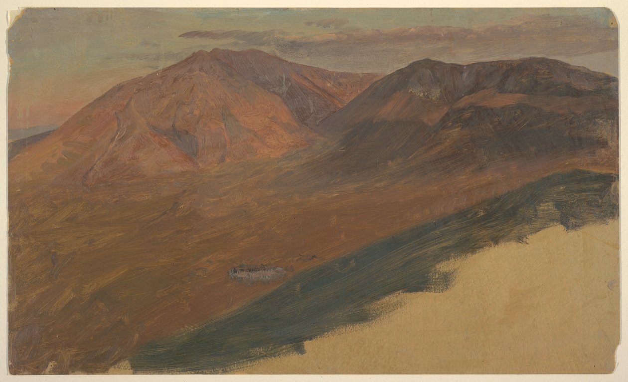 Desenho, Monte Katahdin e Turner à distância, 1860-78 de Frederic Edwin Church