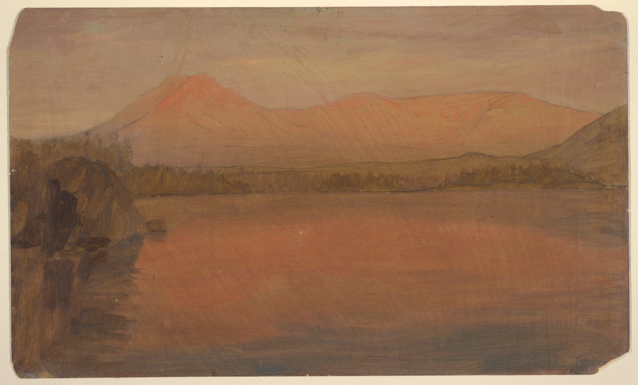 Desenho, Mts. Katahdin e Turner a partir do Lago Katahdin, 1860-78 de Frederic Edwin Church