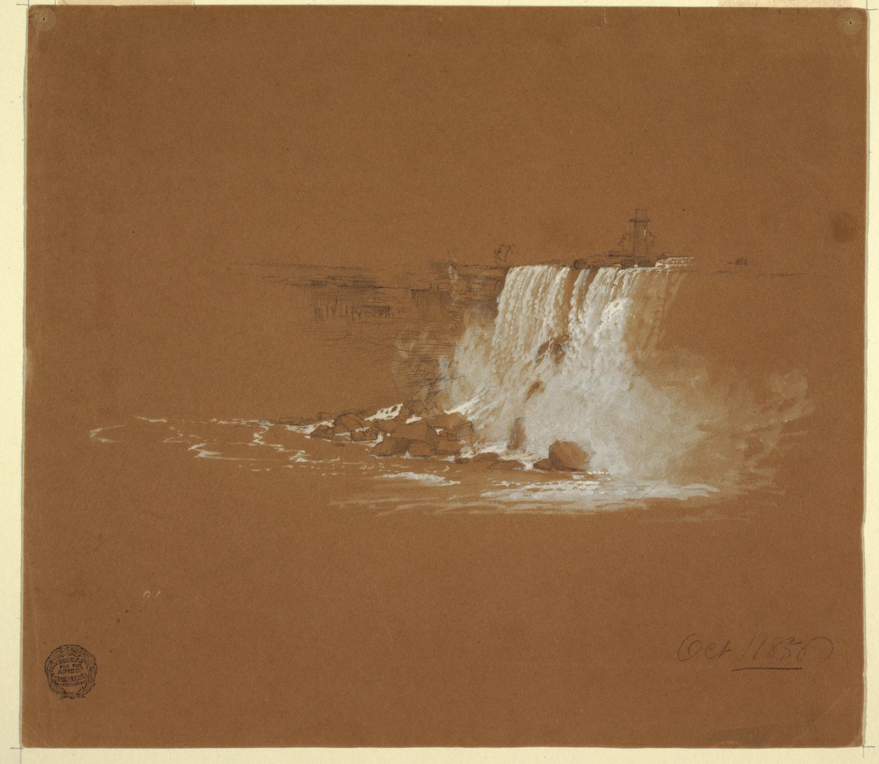 Desenho, Cataratas do Niágara, outubro de 1856 de Frederic Edwin Church