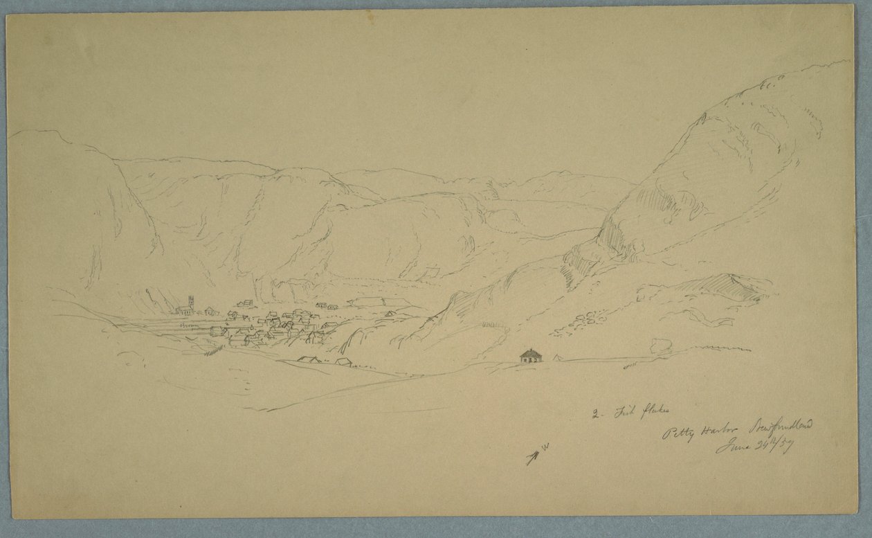 Desenho, Porto de Petty, 24 de junho de 1859 de Frederic Edwin Church