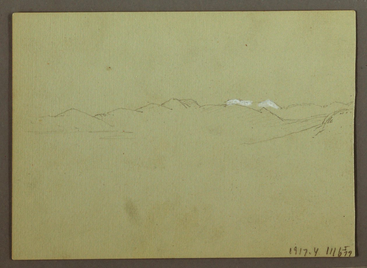 Desenho, Estudo de plantas e paisagens, 28 de abril de 1869 de Frederic Edwin Church