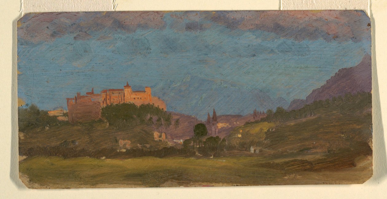 Desenho, Salzburgo, Áustria a partir do Leste, julho de 1868 de Frederic Edwin Church