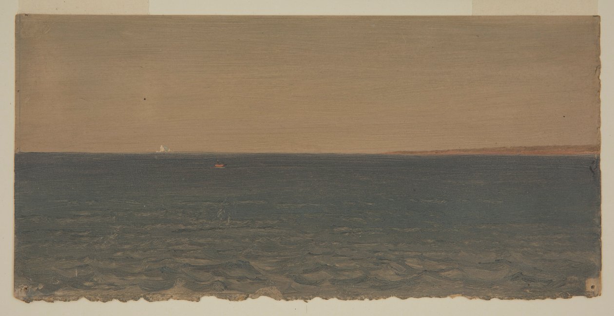 Desenho, Paisagem marítima com icebergue, 1859 de Frederic Edwin Church