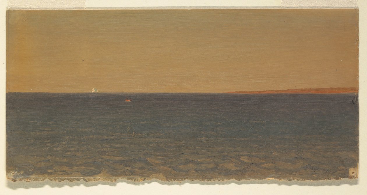 Desenho, Paisagem marítima com icebergue, 1859 de Frederic Edwin Church