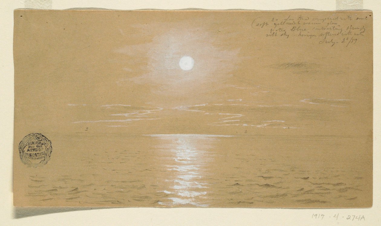Desenho, Paisagens marinhas, Terra Nova, 6 de julho de 1859, 1859 de Frederic Edwin Church