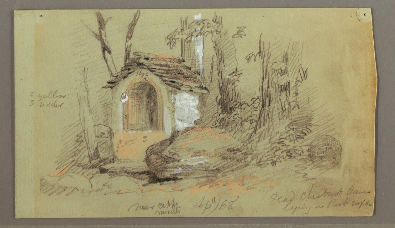 Desenho, Santuário no bosque, setembro de 1868 de Frederic Edwin Church
