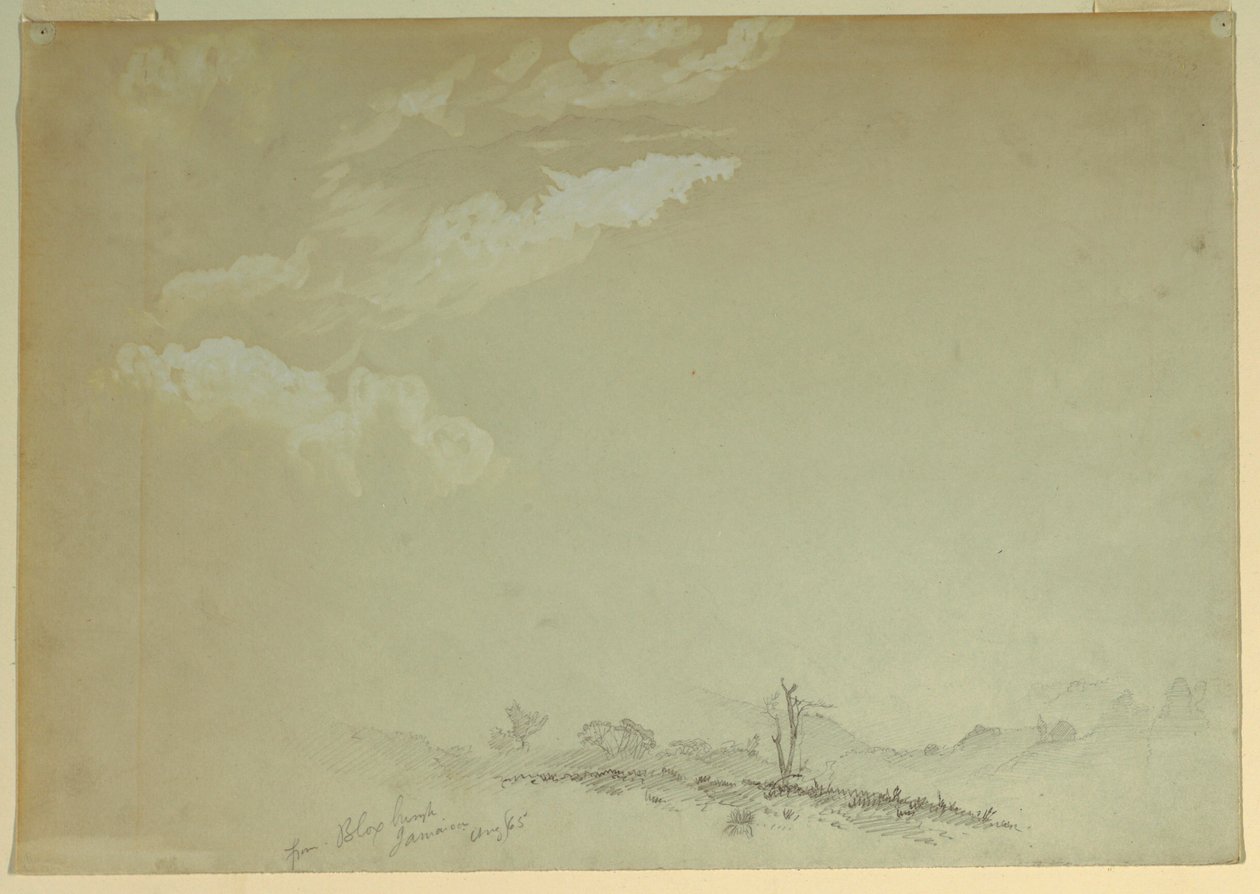 Desenho, esboços, Bloxburgh, Jamaica, 1865 de Frederic Edwin Church