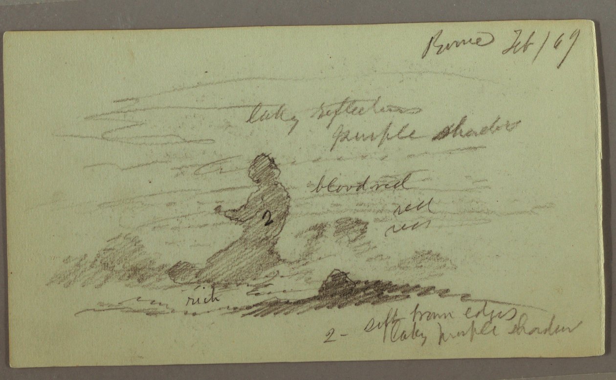 Desenho, Estudo do céu, fevereiro de 1869 de Frederic Edwin Church