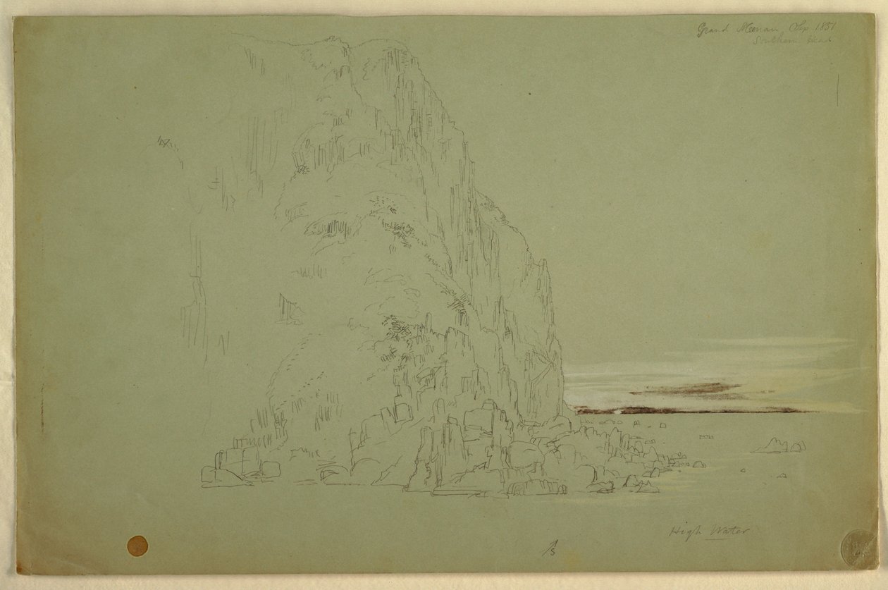 Desenho, "Cabeça do Sul", 1851 de Frederic Edwin Church