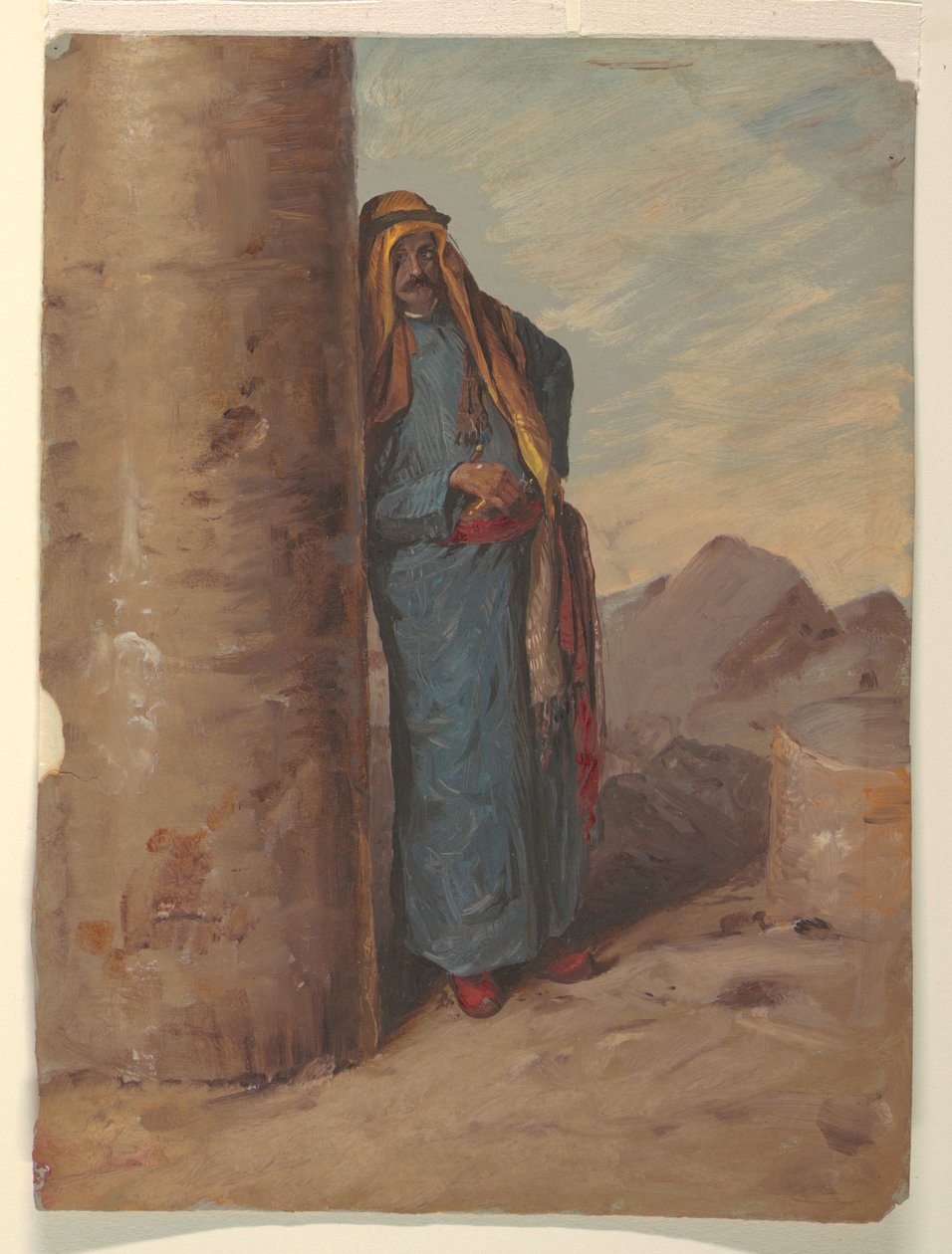 Desenho, Beduíno de pé, 1868 de Frederic Edwin Church