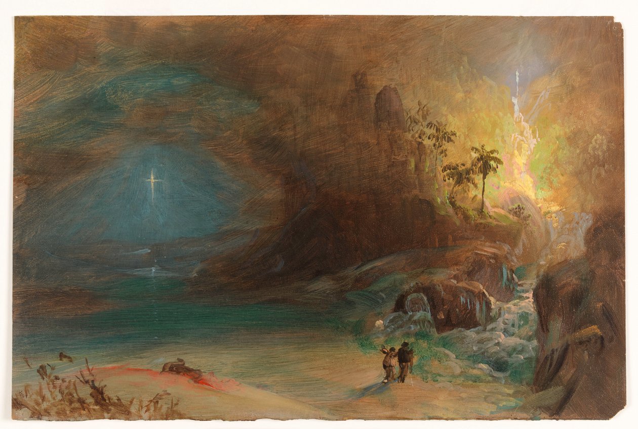 Desenho, Estudo para "Apoteose a Thomas Cole", ca. 1847 de Frederic Edwin Church