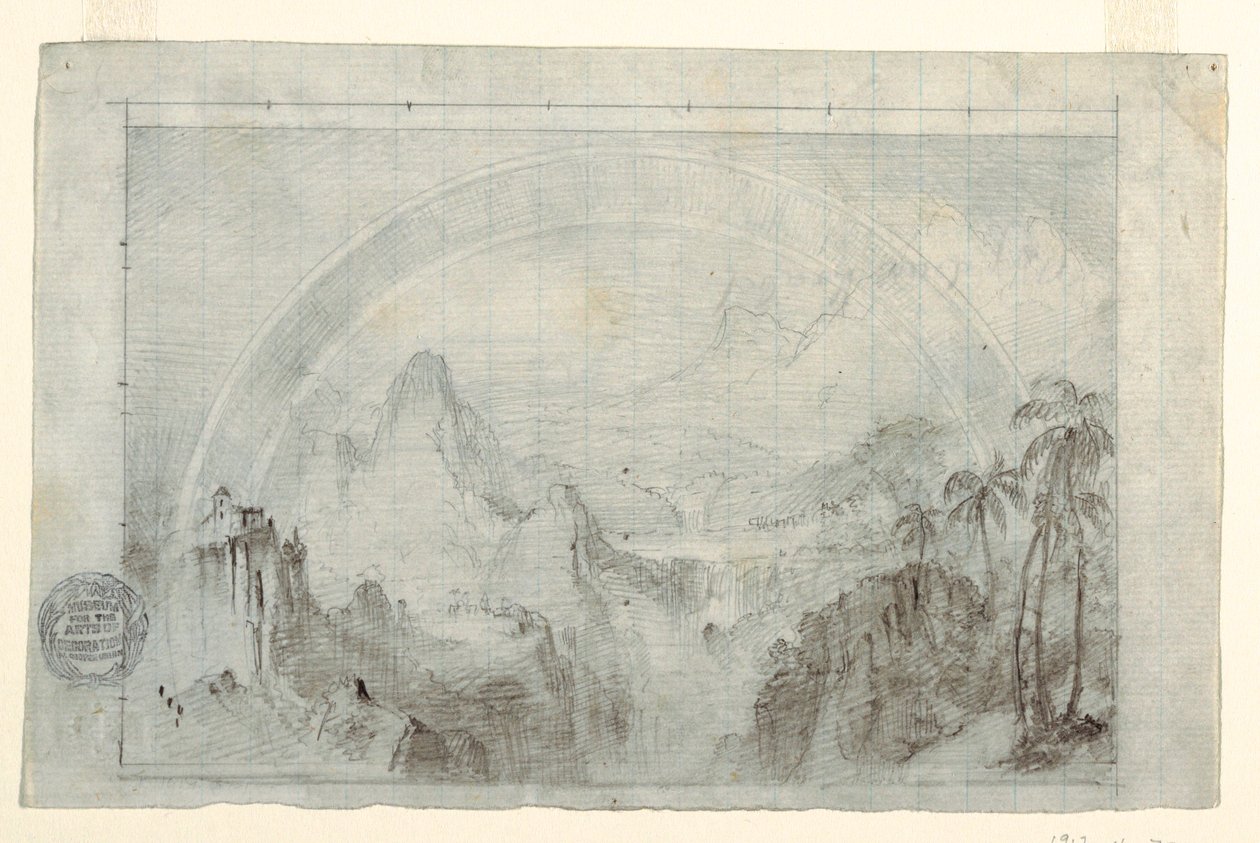 Desenho, Estudo para "Estação das Chuvas nos Trópicos", 1865-66 de Frederic Edwin Church