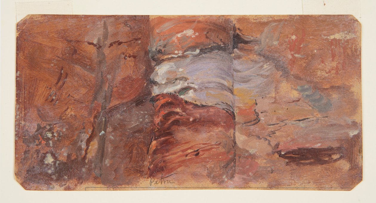 Desenho, Estudo de rochas, Petra, fevereiro de 1868 de Frederic Edwin Church