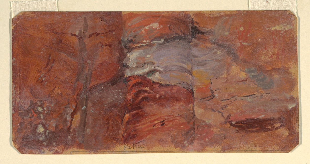 Desenho, Estudo de rochas, Petra, fevereiro de 1868 de Frederic Edwin Church