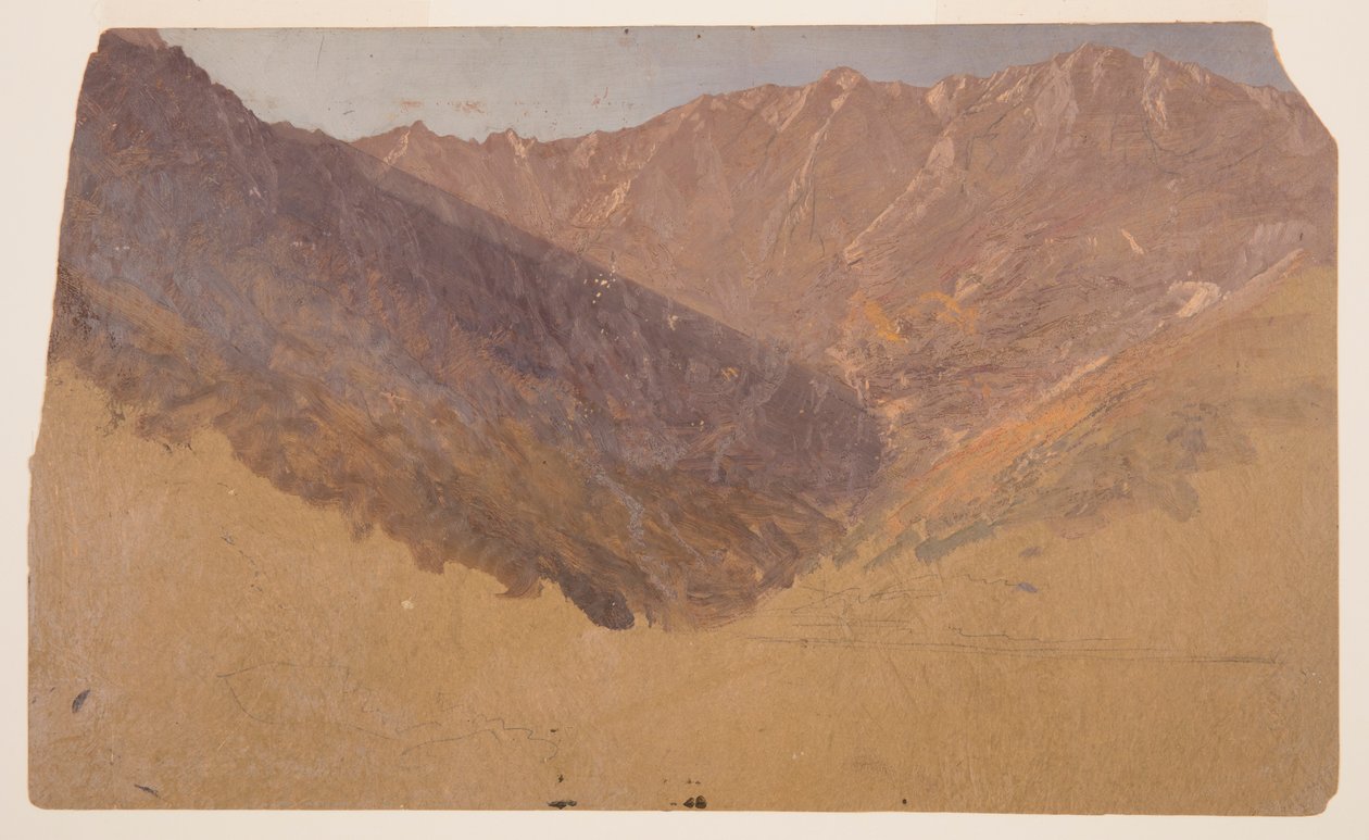 Desenho, Estudo da Grande Bacia, Monte Katahdin, 1860-70 de Frederic Edwin Church
