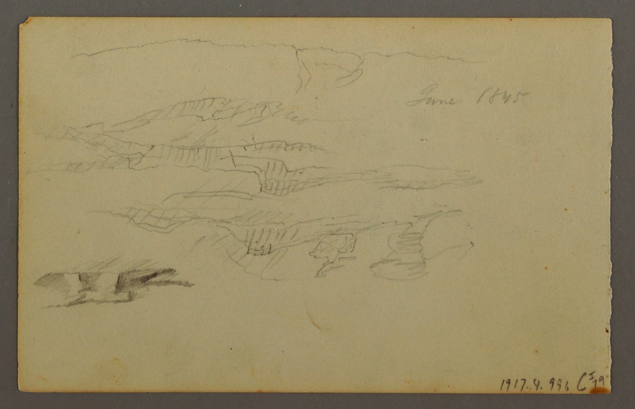 Desenho, Sol atrás de nuvens, 1844 de Frederic Edwin Church