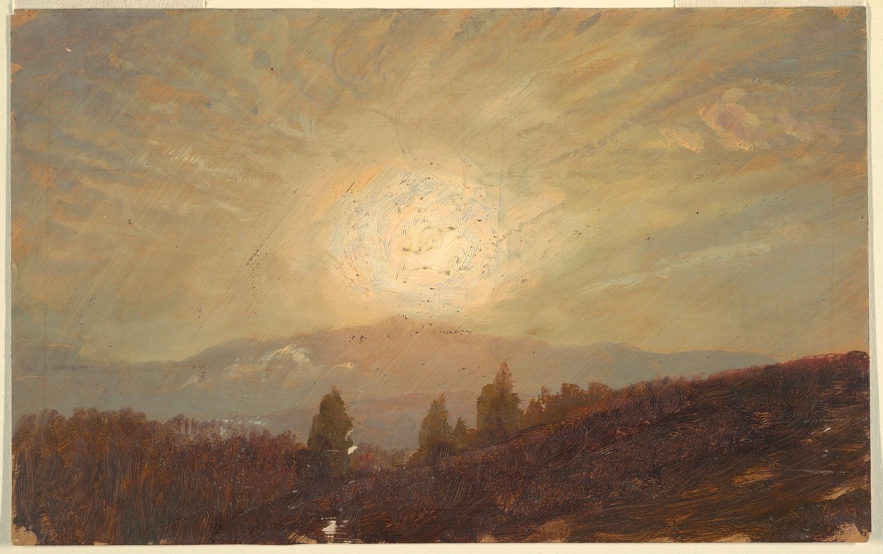 Desenho, Pôr do sol, 1855-65 de Frederic Edwin Church