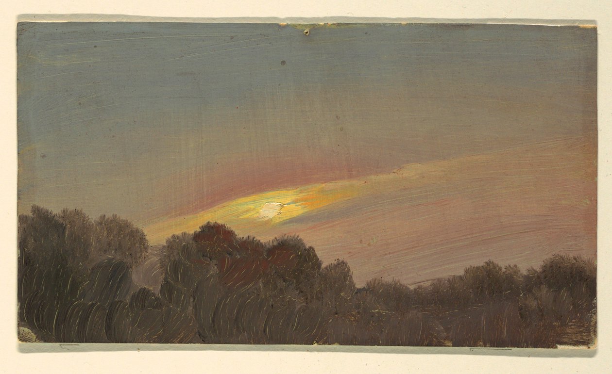 Desenho, Pôr do sol, 1865-66 de Frederic Edwin Church