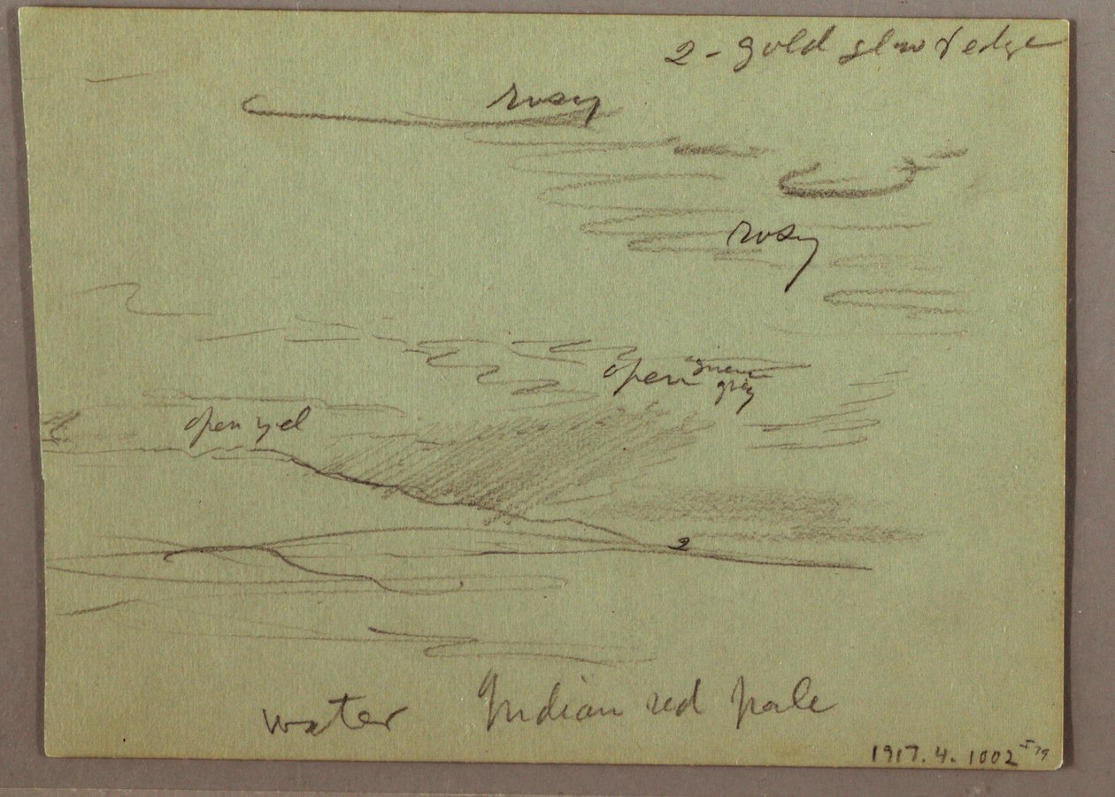 Desenho, pôr do sol, criança a comer, 22 de dezembro de 1870 de Frederic Edwin Church