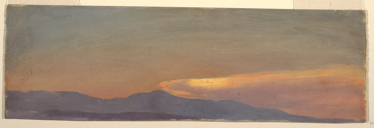 Desenho, Estudo de nuvens ao pôr do sol, ca. 1880 de Frederic Edwin Church
