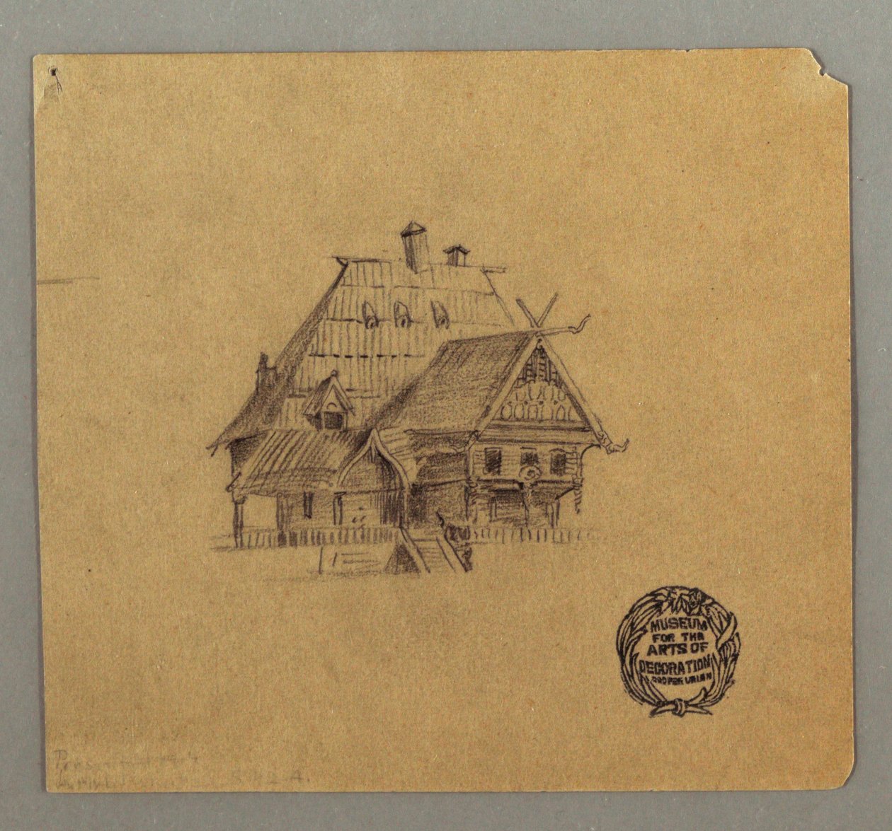 Desenho, casa de estilo suíço, possivelmente 1868 de Frederic Edwin Church