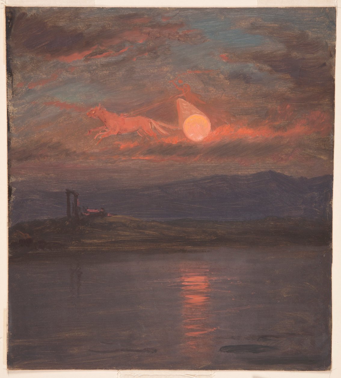 Desenho, A Carruagem da Fantasia do Sol, provavelmente 1868-69 de Frederic Edwin Church