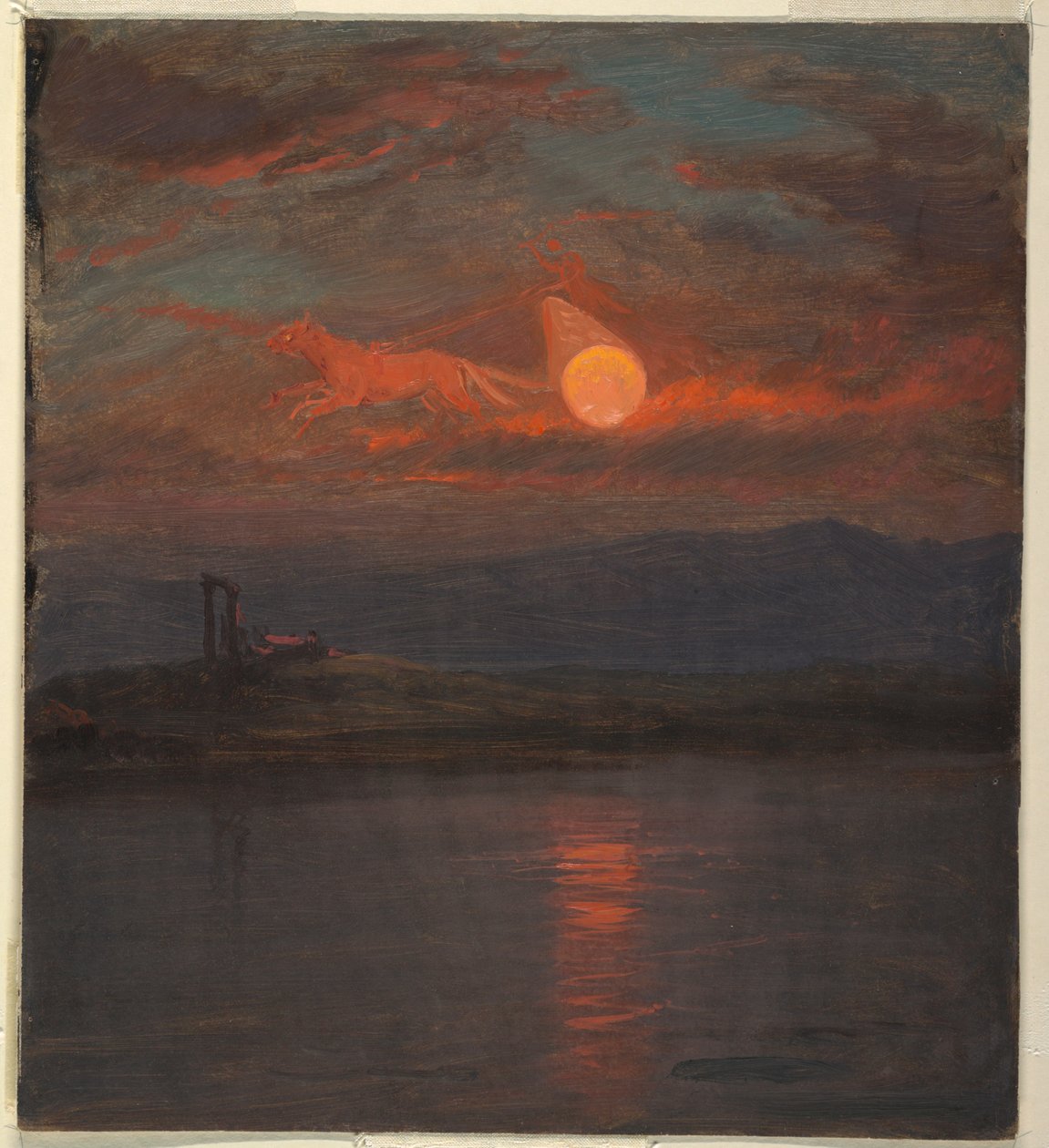 Desenho, A Carruagem da Fantasia do Sol, provavelmente 1868-69 de Frederic Edwin Church
